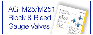 AGI M25 Block and Bleed Gauge Valves